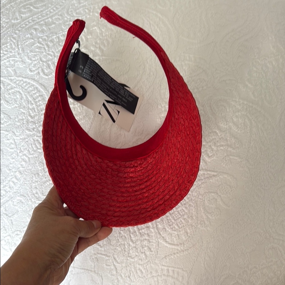 Zara straw  Red hat - Picture 4 of 6